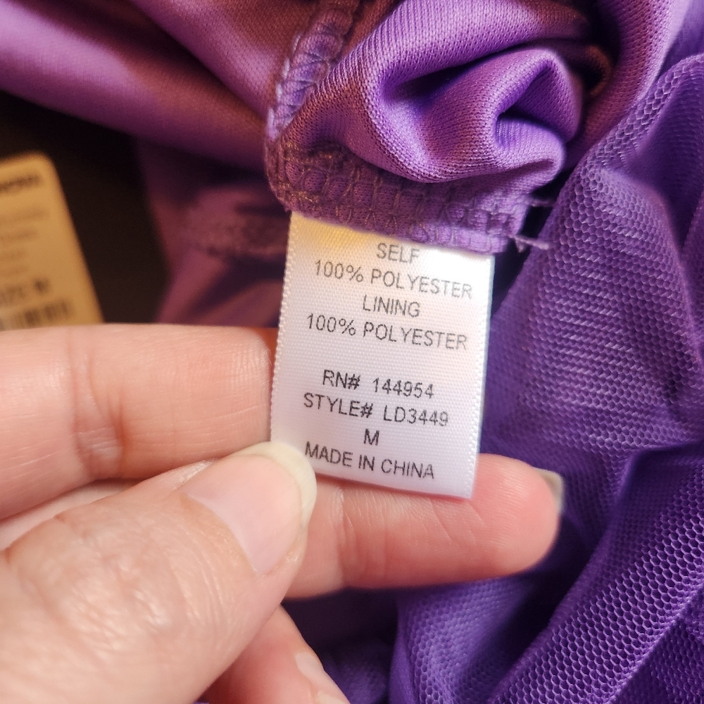Fashion Nova Lavender Tulle On The Runway Maxi Dress Size M New With Tags - Picture 8 of 11